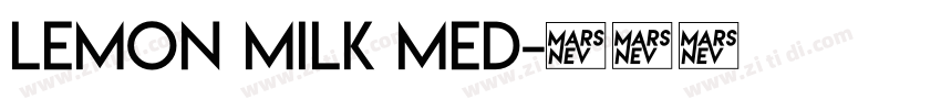 lemon milk med字体转换